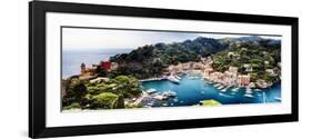 Portofino Panorama, Liguria, Italy-George Oze-Framed Photographic Print