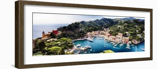 Portofino Panorama, Liguria, Italy-George Oze-Framed Photographic Print