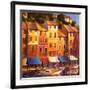 Portofino Waterfront-Michael O'Toole-Framed Art Print