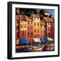 Portofino Waterfront-Michael O'Toole-Framed Art Print