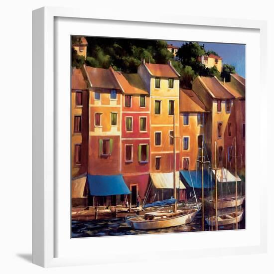 Portofino Waterfront-Michael O'Toole-Framed Art Print