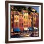 Portofino Waterfront-Michael O'Toole-Framed Art Print