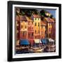 Portofino Waterfront-Michael O'Toole-Framed Art Print