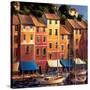 Portofino Waterfront-Michael O'Toole-Stretched Canvas