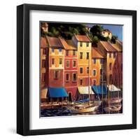 Portofino Waterfront-Michael O'Toole-Framed Art Print