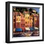 Portofino Waterfront-Michael O'Toole-Framed Art Print