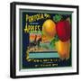 Portola Apple Crate Label - San Francisco, CA-Lantern Press-Framed Art Print