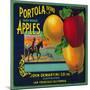 Portola Apple Crate Label - San Francisco, CA-Lantern Press-Mounted Art Print