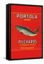 Portola Brand Pilchards-null-Framed Stretched Canvas