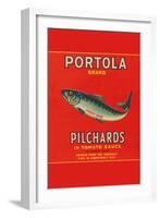 Portola Brand Pilchards-null-Framed Art Print