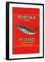 Portola Brand Pilchards-null-Framed Art Print