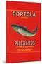 Portola Brand Pilchards-null-Mounted Art Print