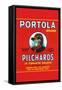 Portola Brand Pilchards-null-Framed Stretched Canvas