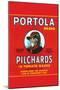 Portola Brand Pilchards-null-Mounted Art Print