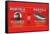 Portola Pilchards-null-Framed Stretched Canvas