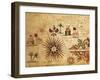 Portolan Chart Depicting Tripolitania, Africa and Wind Rose, 1631-Francesco Paolo Michetti-Framed Giclee Print