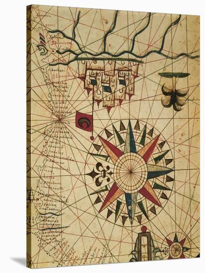 Portolan Chart, Map of Cairo, Egypt-null-Stretched Canvas