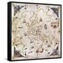 Portolan Chart of the World, Venice, 1519-null-Framed Stretched Canvas