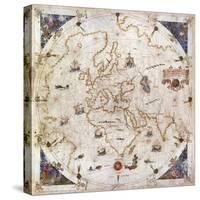 Portolan Chart of the World, Venice, 1519-null-Stretched Canvas