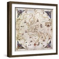 Portolan Chart of the World, Venice, 1519-null-Framed Giclee Print