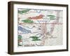 Portolan, Detail of South America, Atlantic Coast, 1587-Joan Martines-Framed Giclee Print