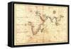 Portolan Map of Africa, the Indian Ocean and the Indian Subcontinent-Battista Agnese-Framed Stretched Canvas