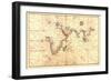 Portolan Map of Africa, the Indian Ocean and the Indian Subcontinent-Battista Agnese-Framed Art Print