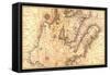 Portolan Map of Italy, Sicily, North Africa and the Mediterranean-Battista Agnese-Framed Stretched Canvas