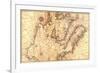 Portolan Map of Italy, Sicily, North Africa and the Mediterranean-Battista Agnese-Framed Art Print