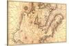 Portolan Map of Italy, Sicily, North Africa and the Mediterranean-Battista Agnese-Stretched Canvas
