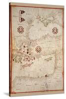 Portolan Map of Turkey, Mediterranean, Adriatic and the Agean-Joan Oliva-Stretched Canvas