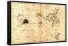 Portolan Map of Western Hemisphere Showing What Will Become the US, Panama and South America-Battista Agnese-Framed Stretched Canvas