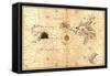 Portolan Map of Western Hemisphere Showing What Will Become the US, Panama and South America-Battista Agnese-Framed Stretched Canvas
