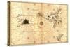 Portolan Map of Western Hemisphere Showing What Will Become the US, Panama and South America-Battista Agnese-Stretched Canvas