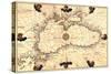 Portolan or Navigational Map of the Black Sea Showing Anthropomorphic Winds-Battista Agnese-Stretched Canvas