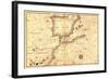 Portolan or Navigational Map of the Spain, Gibraltar and North Africa-Battista Agnese-Framed Art Print