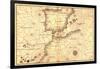 Portolan or Navigational Map of the Spain, Gibraltar and North Africa-Battista Agnese-Framed Art Print