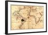 Portolan World Map-Joan Oliva-Framed Art Print