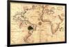 Portolan World Map-Joan Oliva-Framed Art Print