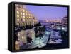 Portomaso Marina at Dusk with Hilton Hotel, Paceville, St. Julian`S, Malta, Mediterranean, Europe-Stuart Black-Framed Stretched Canvas