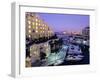 Portomaso Marina at Dusk with Hilton Hotel, Paceville, St. Julian`S, Malta, Mediterranean, Europe-Stuart Black-Framed Photographic Print