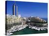 Portomaso Marina with Exclusive Apartments and Hilton Hotel, Paceville, St. Julian`S, Malta, Medite-Stuart Black-Stretched Canvas