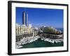 Portomaso Marina with Exclusive Apartments and Hilton Hotel, Paceville, St. Julian`S, Malta, Medite-Stuart Black-Framed Photographic Print