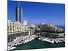 Portomaso Marina with Exclusive Apartments and Hilton Hotel, Paceville, St. Julian`S, Malta, Medite-Stuart Black-Mounted Photographic Print