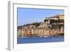 Portovenere (Porto Venere), UNESCO World Heritage, harbourfront houses, church and castle, Italy-Eleanor Scriven-Framed Photographic Print