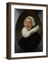 Portrair of Haesje Jacobsdr Van Cleyburg-Rembrandt van Rijn-Framed Art Print