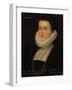 Portrait an Anne Blythe (1536-1615), Wife of Peter Osborn, Bust-Length, in a Black Dress with a Ruf-English School-Framed Giclee Print