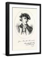 Portrait and Autograph of General Horatio Gates-null-Framed Premium Giclee Print