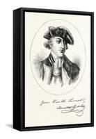 Portrait and Autograph of General Horatio Gates-null-Framed Stretched Canvas