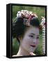 Portrait, Apprentice Geisha (Maiko), Woman Dressed in Traditional Costume, Japan-null-Framed Stretched Canvas